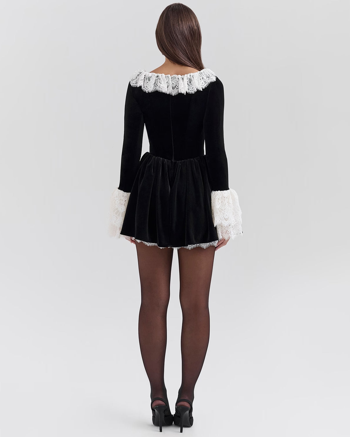 Luxurious Velvet & Lace Mini Dress