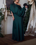 Convertible Drape Blouse & Bias Cut Slip Skirt