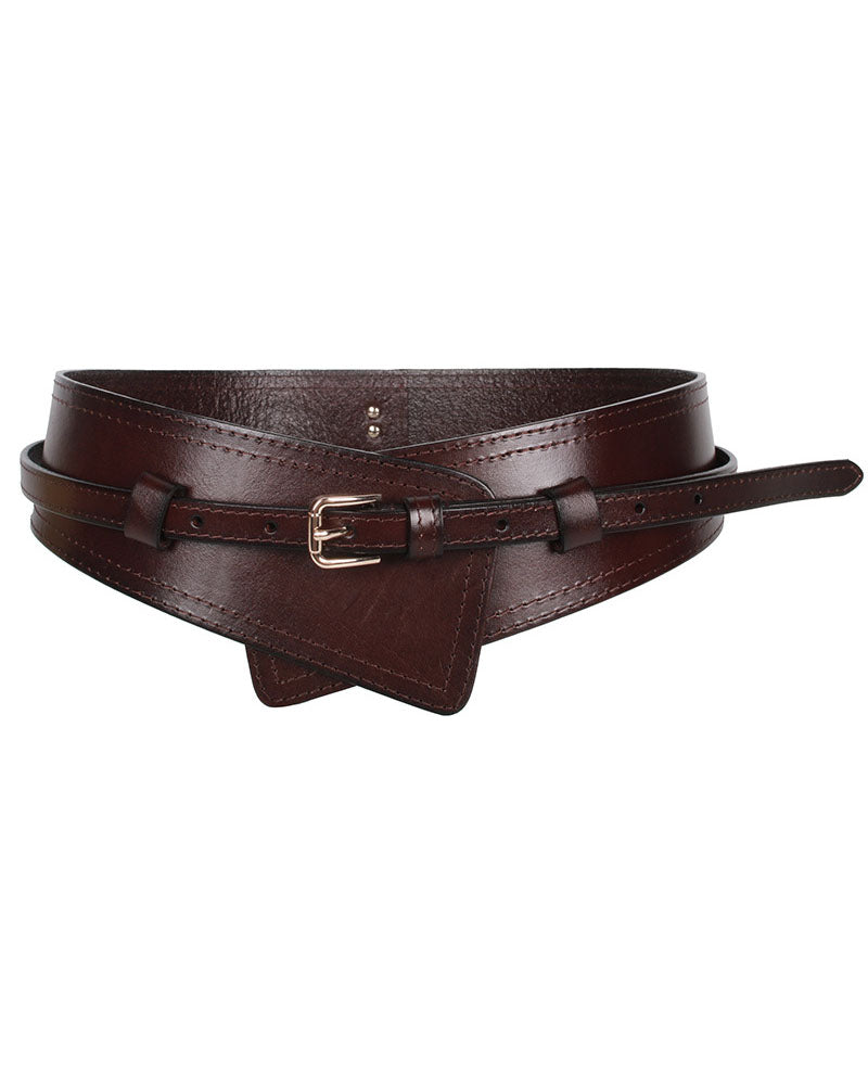 Top Grain Leather Harness Wide Belt