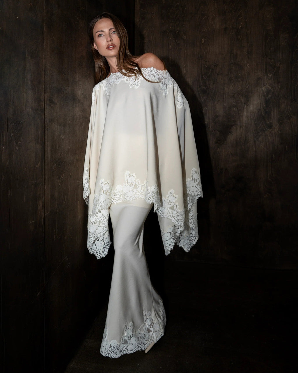 Lace Cape Top & Mermaid Skirt