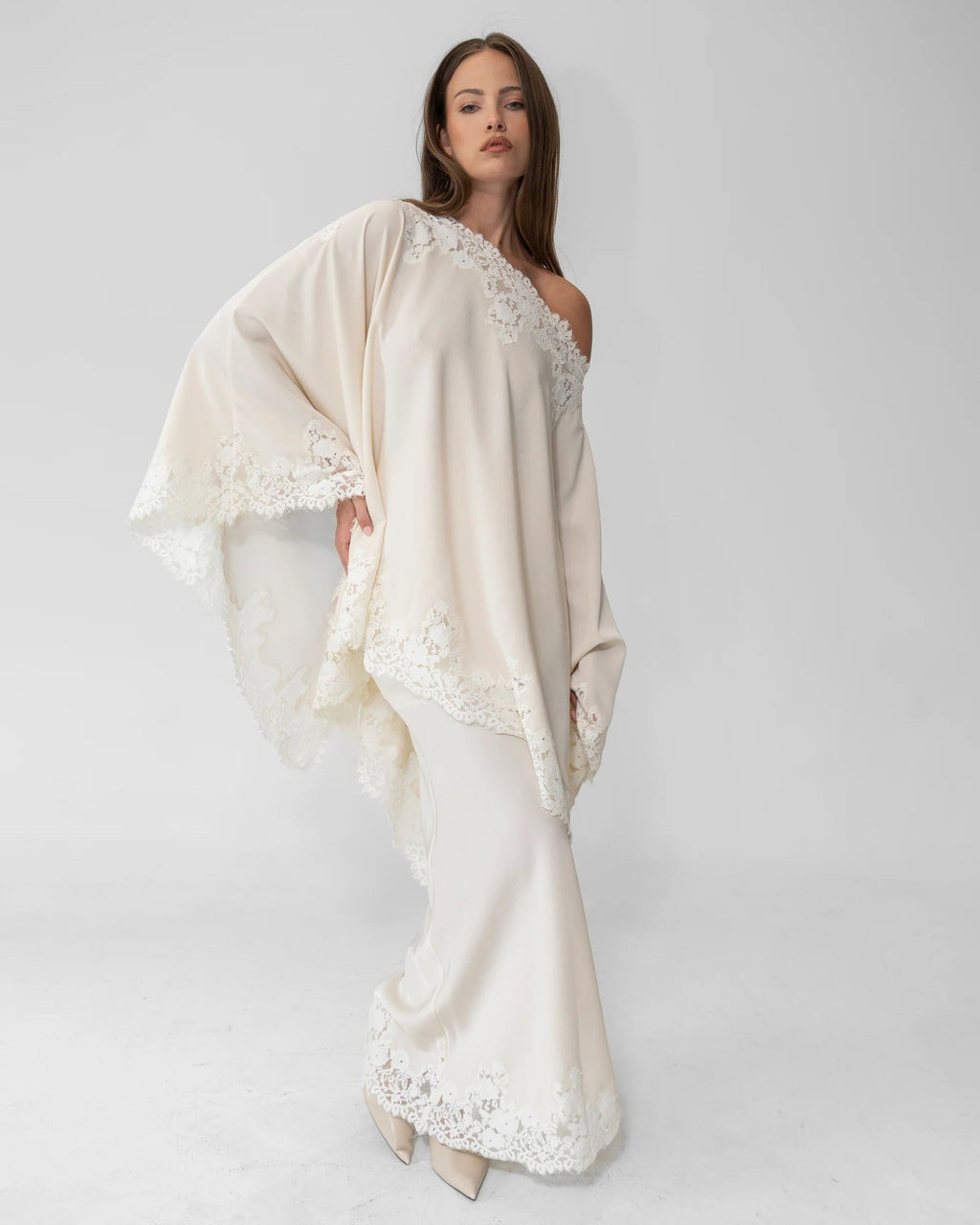 Lace Cape Top & Mermaid Skirt