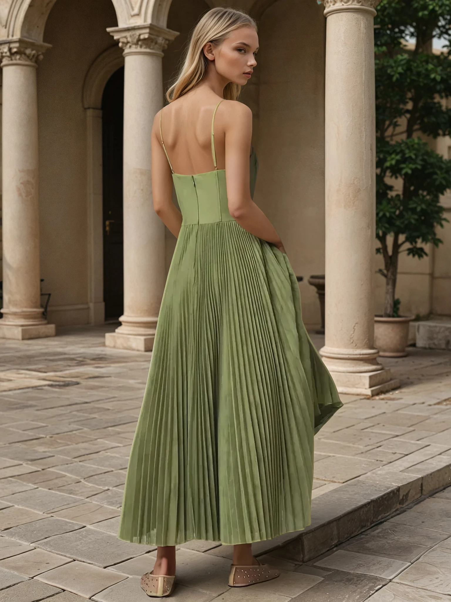 Hayley | Bustier Sleeveless Midi Dress