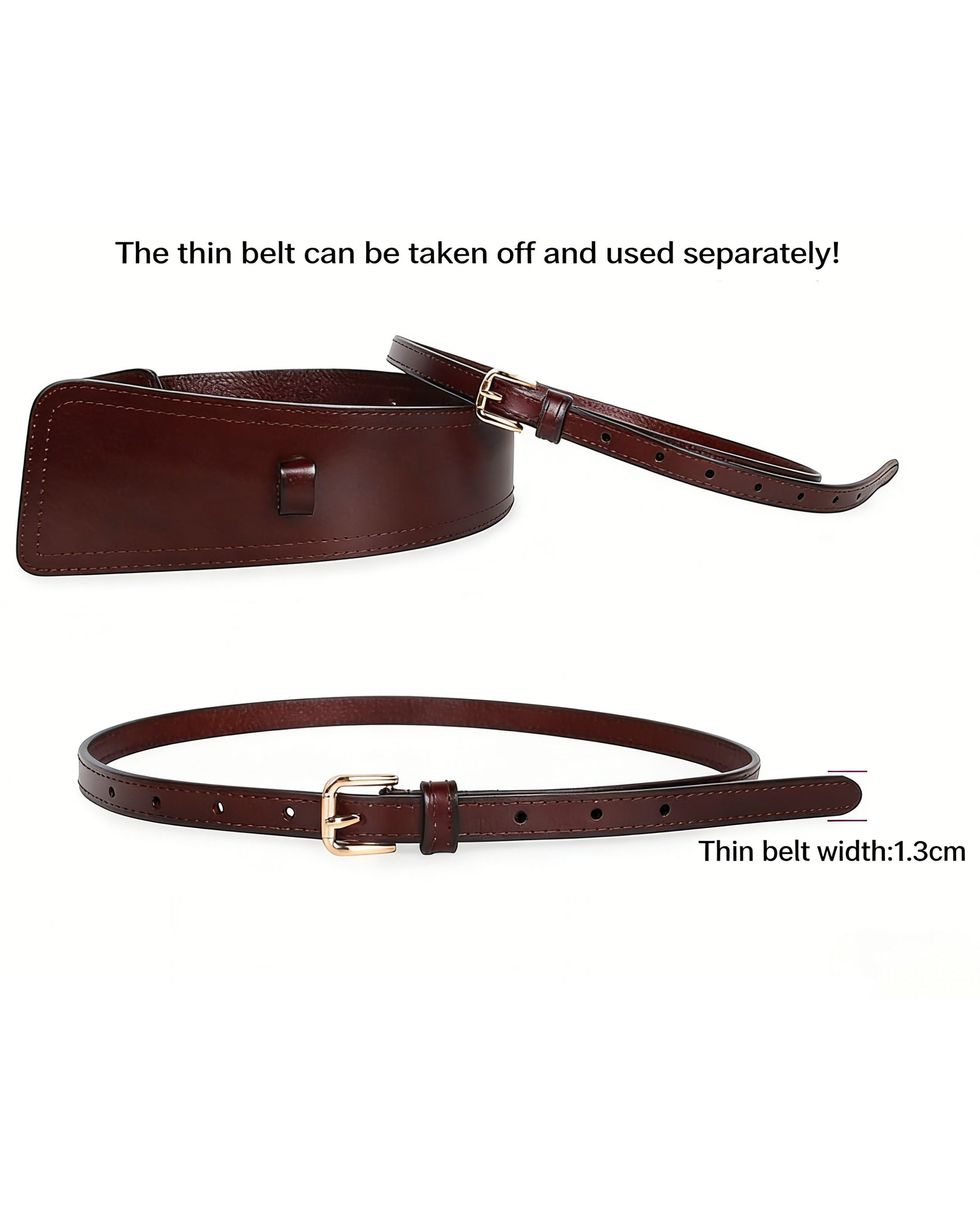 Top Grain Leather Harness Wide Belt