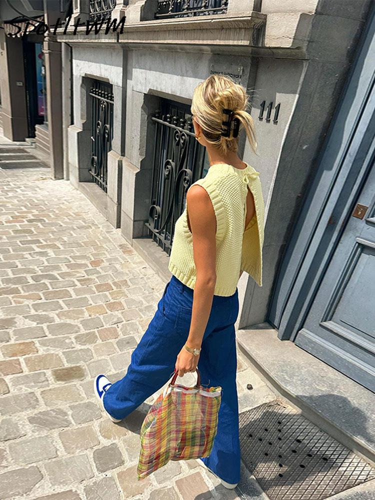 Amy Cardigan Knitted Backless Top