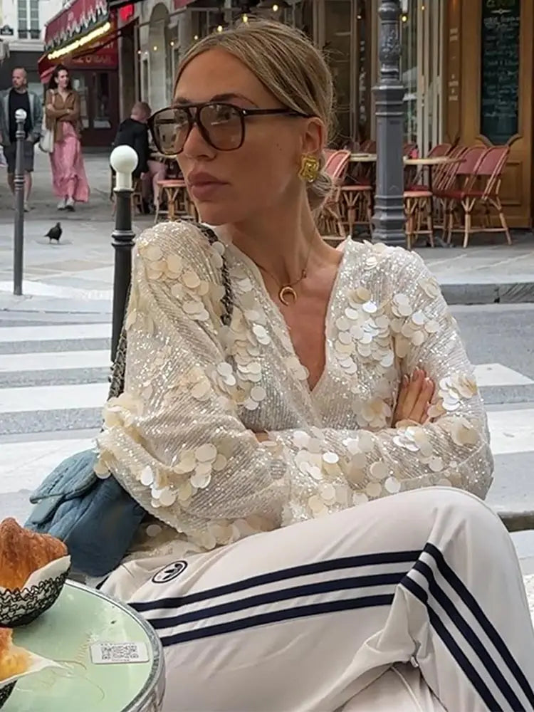 Rhea Glamorous Sparkling Blouse