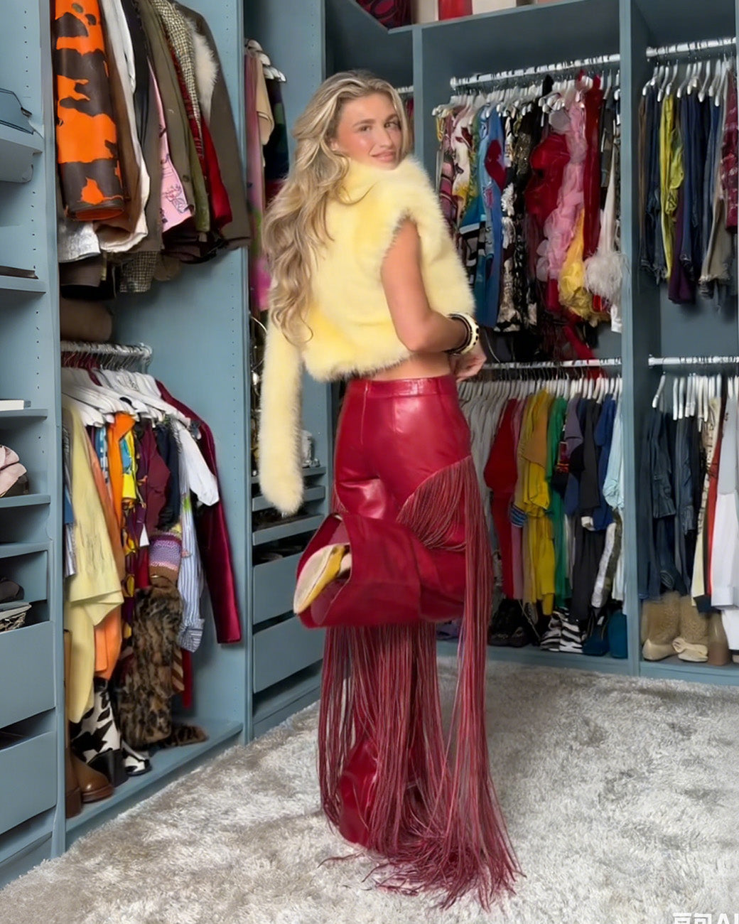 Scarlet Fringe Leather Pants【Shipping 26/2 to 1/3】
