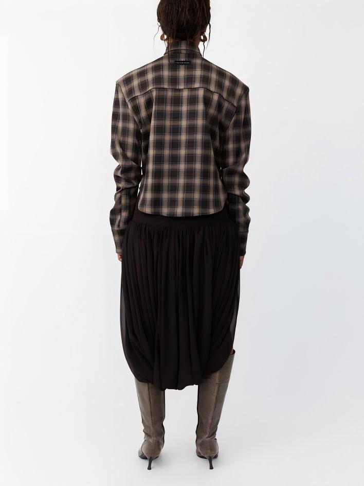 Nomad Plaid Button-Down Blouse